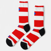 Nachhaltige Socken mit Fahne von Puerto Rico (Linkes Detail)