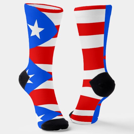 Nachhaltige Socken mit Fahne von Puerto Rico (Gewinkelt)