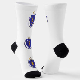 Nachhaltige Socken mit Massachusetts-Fahne