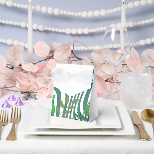 Nachhaltige Vorliebe Box Farbe Grün Blätter Natur Geschenkschachtel (Hochzeit)