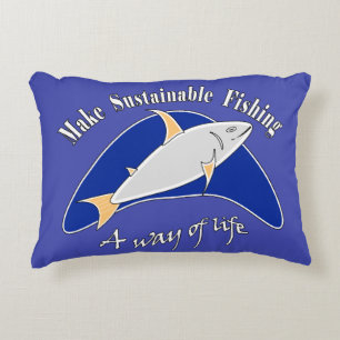 Nachhaltiges Fischen zu einer Lebensart machen Dekokissen