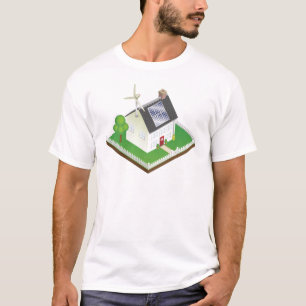 Nachhaltiges Haus der auswechselbaren Energie T-Shirt