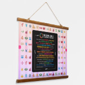 Nachhaltiges SDG-Dekor für Zuhause, Office und Kla Wandteppich Mit Holzrahmen (Gewinkelt)