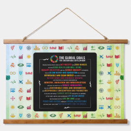 Nachhaltiges SDG-Dekor für Zuhause, Office und Kla Wandteppich Mit Holzrahmen