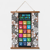 Nachhaltiges SDG-Dekor für Zuhause, Office und Kla Wandteppich Mit Holzrahmen (Vorderseite)