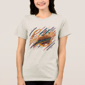 "Nachhaltigkeit beginnt hier T-Shirt" Tri-Blend Shirt (Vorderseite)