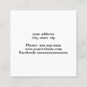 Nachhaltigkeit Quadratische Visitenkarte (Rückseite)