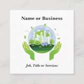 Nachhaltigkeit Quadratische Visitenkarte (Vorderseite)