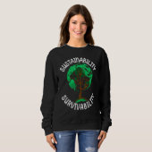 Nachhaltigkeitsüberleben Erdbaum Klimawandel Sweatshirt (Vorne ganz)