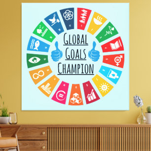 Nachhaltigkeitsziele Champions Inspirationsgeschen Leinwanddruck