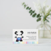 Nachhilfe Süßer Panda Visitenkarte (Stehend Vorderseite)