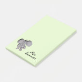 Nachhinweis - Baby Elephant und Name Post-it Klebezettel (angewinkelt)