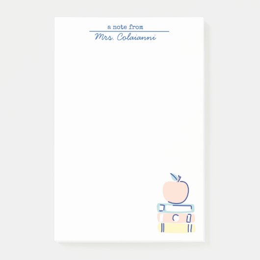 Nachhinweis für Lehrer Post-it Klebezettel (Vorderseite)