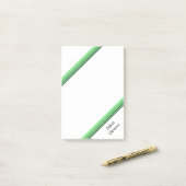 Nachhinweis - Grüne Farbtöne Post-it Klebezettel (Auf Schreibtisch)