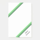 Nachhinweis - Grüne Farbtöne Post-it Klebezettel (Vorderseite)