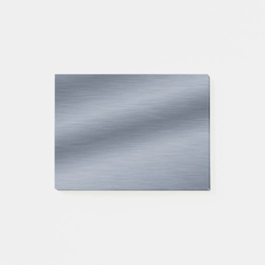 Nachhinweise aus gebürstetem Stahl Post-it Klebezettel (Vorderseite)