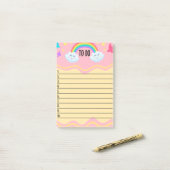 Nachhinweise: Bleibe Post-it Klebezettel (Auf Schreibtisch)