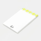 Nachhinweise gelb Kariert Post-it Klebezettel (angewinkelt)