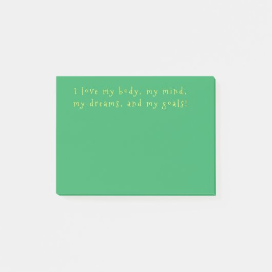 Nachhinweise _ positive Bejahungen Post-it Klebezettel (Vorderseite)