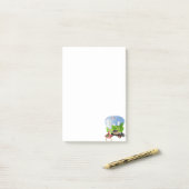 Nachhinweise Retro Post-it Klebezettel (Auf Schreibtisch)