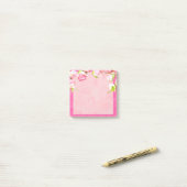 Nachhinweise zu Rosa und Weiße Rosen Post-it Klebezettel (Auf Schreibtisch)