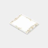 Nachhinweise zu verzierten Goldrahmen Post-it Klebezettel (angewinkelt)