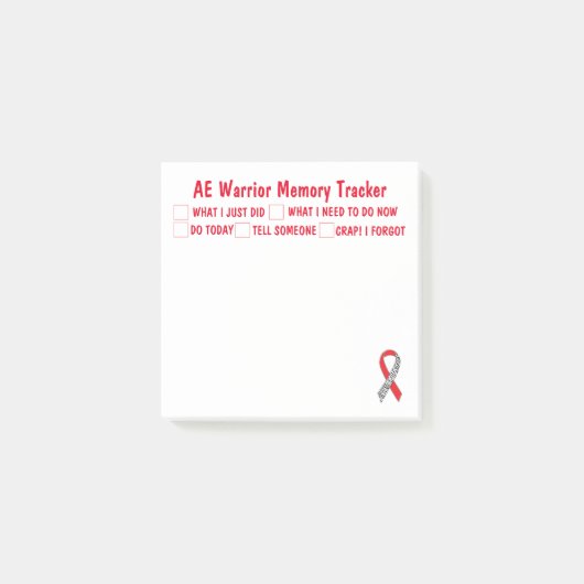 Nachhinweise zum AE Warrior Memory Tracker Post-it Klebezettel (Vorderseite)