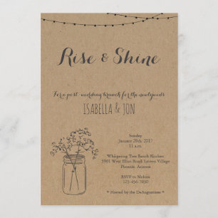 Nachhochzeitsbrunch Morgen nach Kraft Hintergrund Einladung