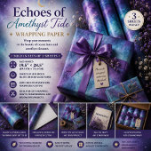 Nachklänge der Amethyst-Gezeiten Geschenkpapier Set
