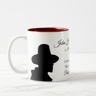 Nachkomme-Tasse Johns Howland Mayflower Zweifarbige Tasse