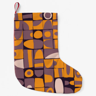 Nachlässig Geometrisch: Vintage-Formen-Muster Kleiner Weihnachtsstrumpf