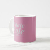 Nachlassverkaufs-Süchtiger Tasse (Vorderseite Links)