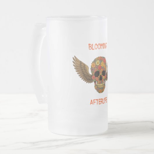 Nachleben blühen mattglas bierglas (Vorderseite Links)