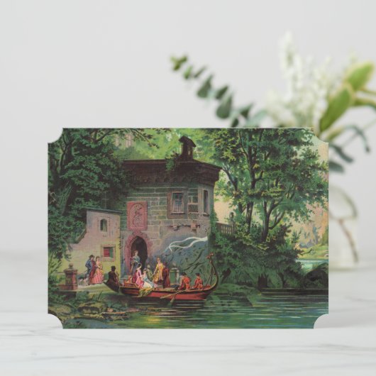 Nachmittag am Comer See Einladung (Stehend Vorderseite)