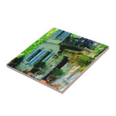 Nachmittag am französischen Café Fliese (Seite)