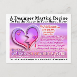 Nachmittag Delight Valentine's Day Martini Rezept Feiertagspostkarte