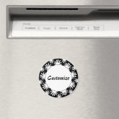 Nachmittag des Triffids Template - B&W Magnet (In Situ (Geschirrspüler))