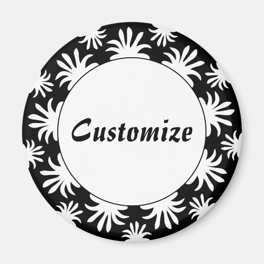 Nachmittag des Triffids Template - B&W Magnet (Vorne)