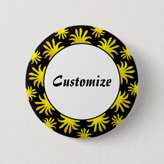 Nachmittag des Triffids Template - Black & Gold Button