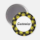 Nachmittag des Triffids Template - Black & Gold Magnet (Vorderseite/Rückseite)