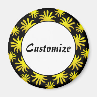 Nachmittag des Triffids Template - Black & Gold Magnet