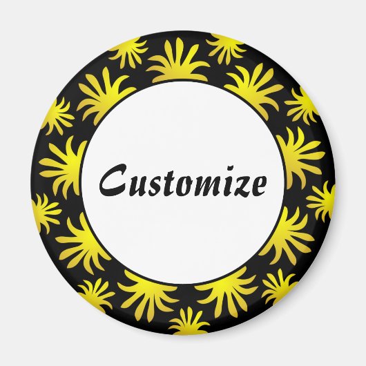 Nachmittag des Triffids Template - Black & Gold Magnet (Vorne)