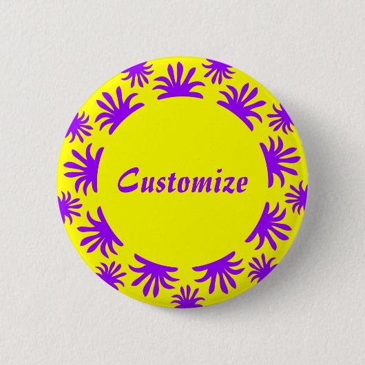 Nachmittag des Triffids Template - Gelb Button (Vorderseite)