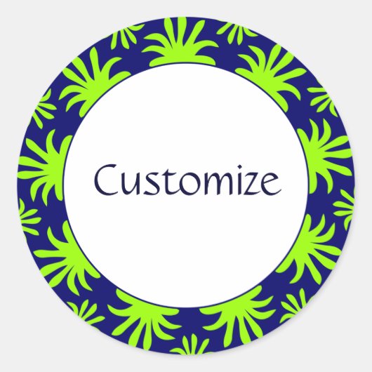 Nachmittag des Triffids-Template Runder Aufkleber (Vorderseite)