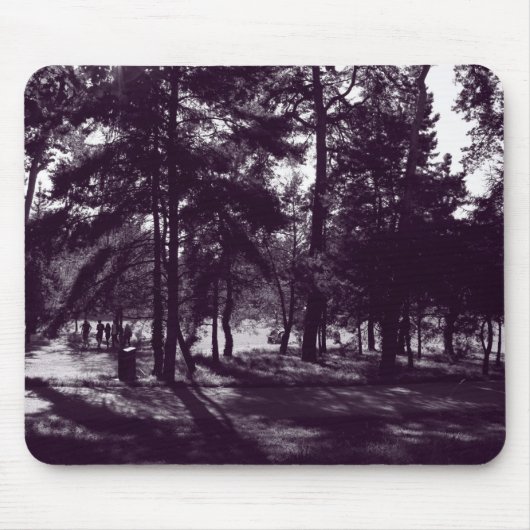 Nachmittag im Park (Lila Toned BW) Mousepad (Vorne)
