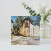 NACHMITTAG IN RIMAGGIO / Toskana Aussicht Einladung (Stehend Vorderseite)