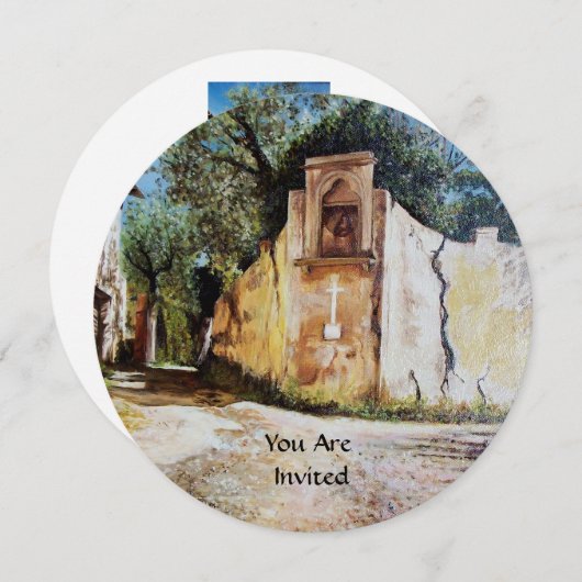 NACHMITTAG IN RIMAGGIO / Toskana Aussicht Einladung (Vorne/Hinten)