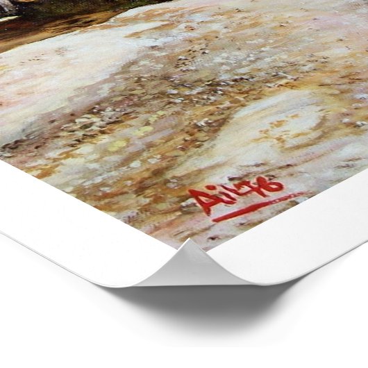 NACHMITTAG IN RIMAGGIO / Toskana Aussicht Poster (Ecke)