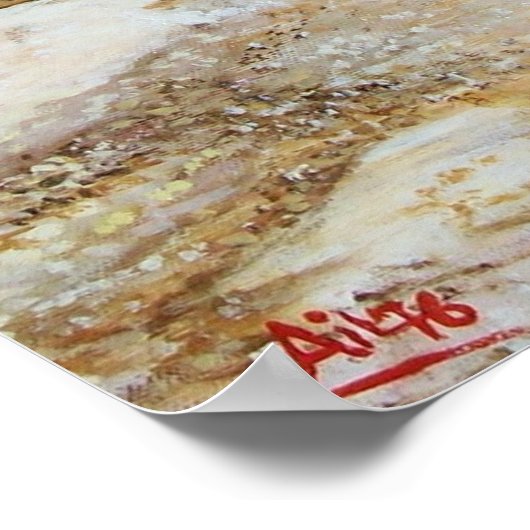 NACHMITTAG IN RIMAGGIO / Toskana Aussicht Poster (Ecke)