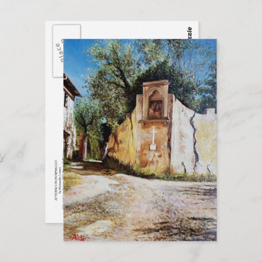 NACHMITTAG IN RIMAGGIO / Toskana Aussicht Postkarte (Vorne/Hinten)